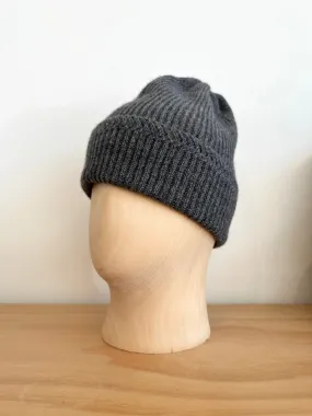 Cableami Gray Alpaca Wool Beanie