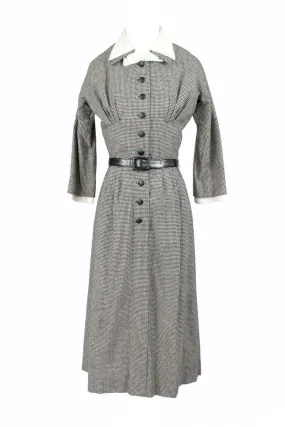 1950's Mollie Parnis Black and White Vintage Dress Documented