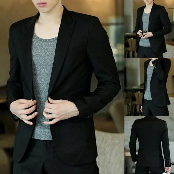 2021 Fashion Men Blazer Coat Slim Suit Korean Style Black Casual Business Daily Jackets S-4XL Men Suit Jackets пиджак мужской