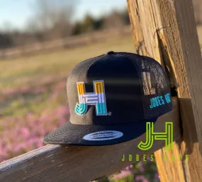 2021 Jobes Hats Trucker - All Black Cap/ Tricolor Spring JH