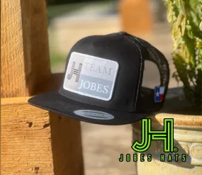 2022 Jobes Hats Trucker -All Black Team Jobes white patch