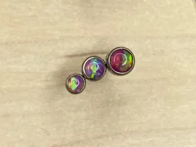 3-Gem Left Facing (Bubblegum Opals)-14g