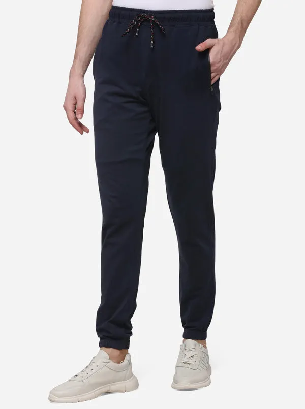 Black Regular Fit Solid Track Pants | JadeBlue