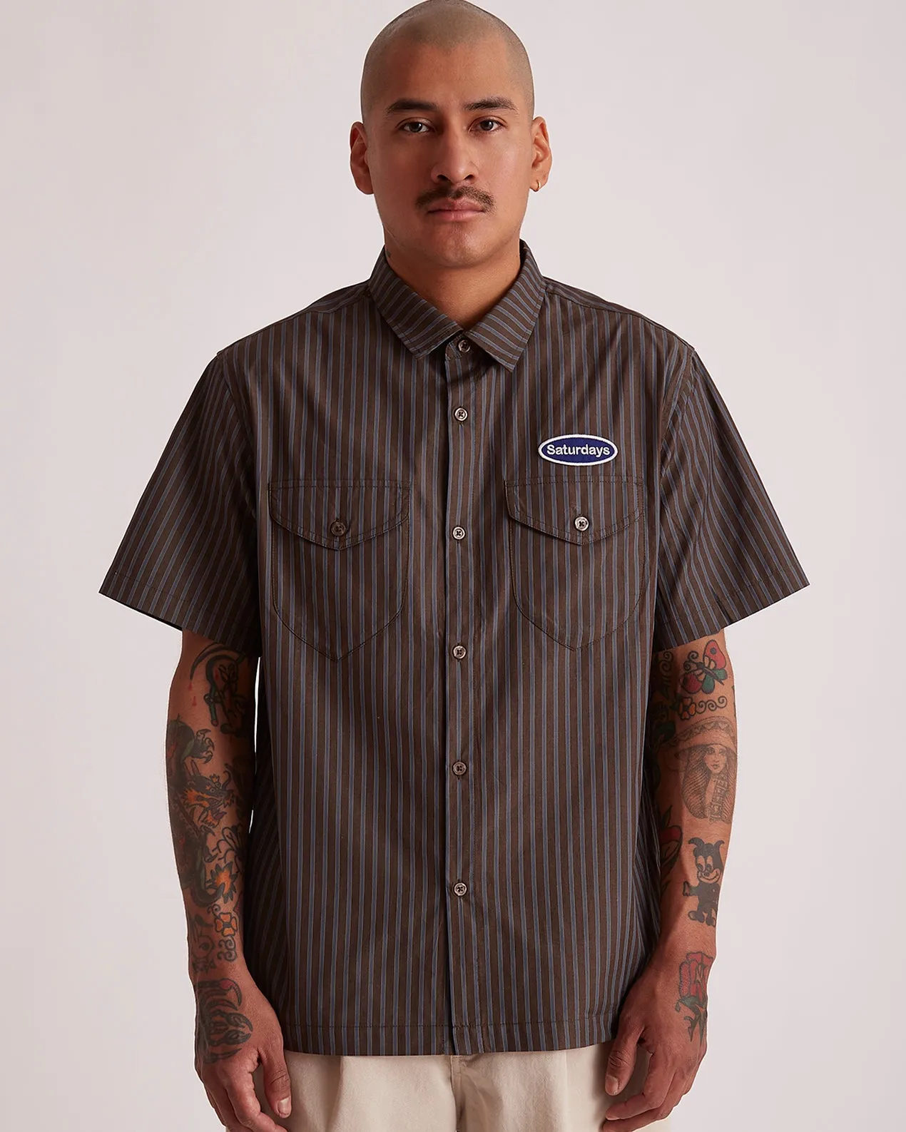 Bruce Striped Work Shirt