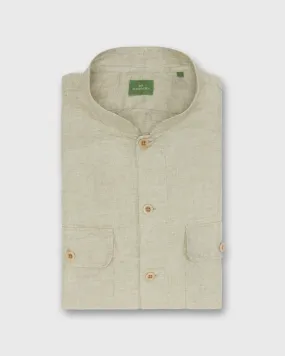 Bruce Work Shirt in Wheat Linen