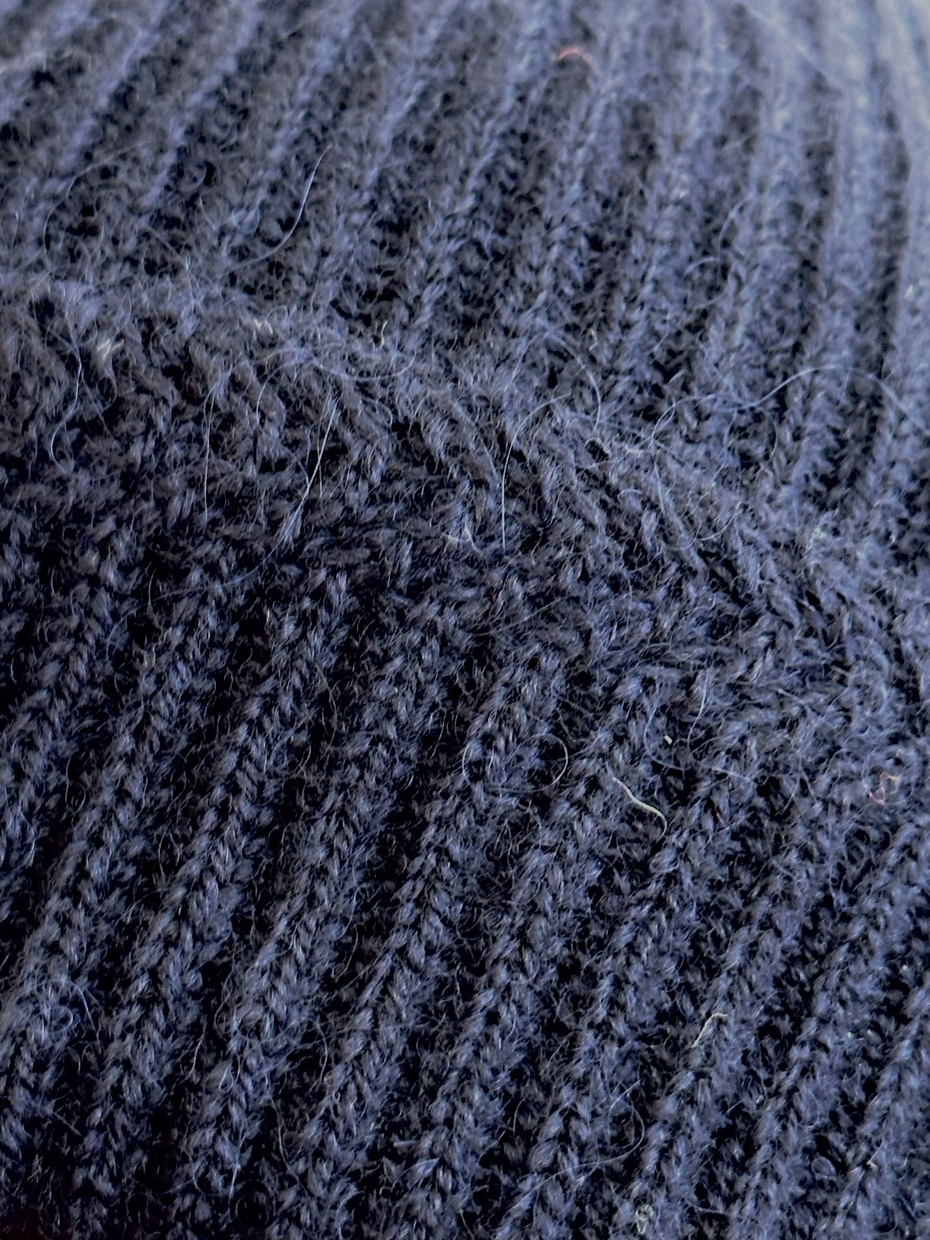 Cableami Navy Blue Alpaca Wool Beanie