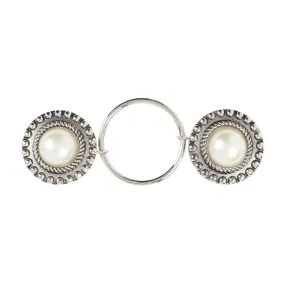 Embrace Fashion Fastener - Silver and Pearl