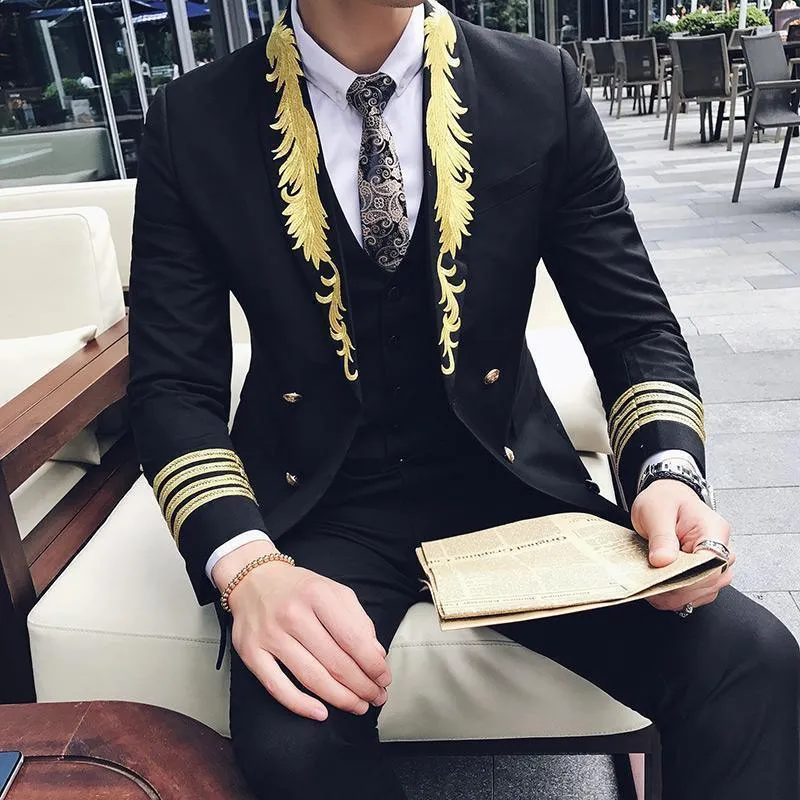 Embroidery Prom Suit For Men