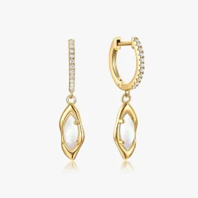 Gold Ava Mother of Pearl Earrings