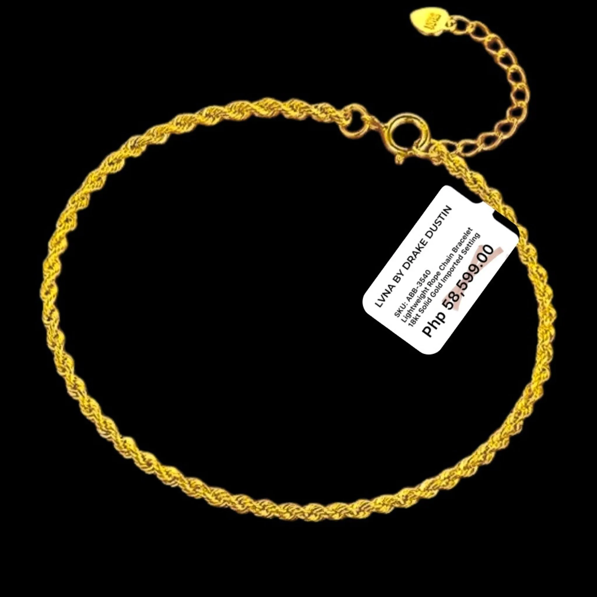 #GOLD2024 | 18K Ladies Golden Rope Chain Bracelet