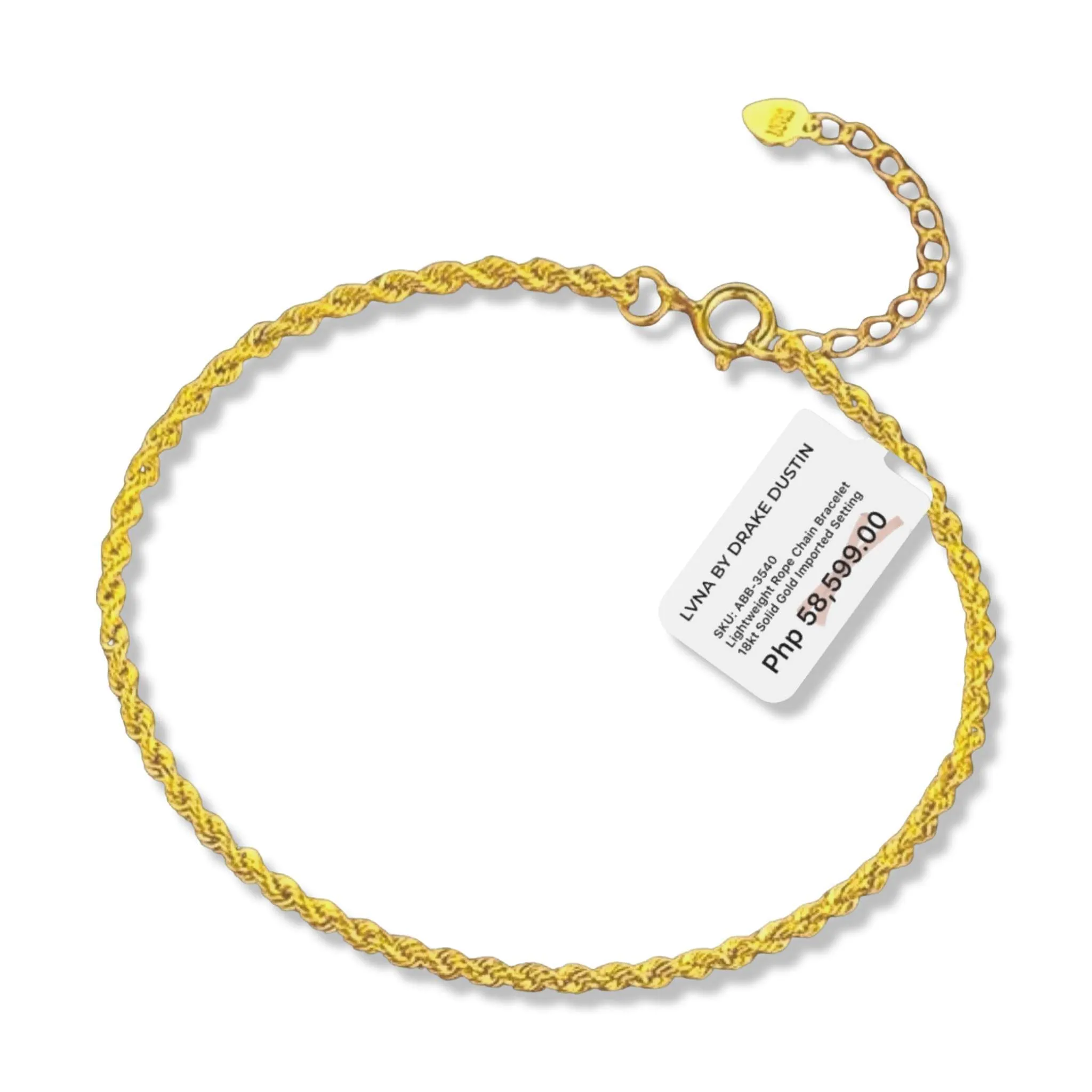 #GOLD2024 | 18K Ladies Golden Rope Chain Bracelet