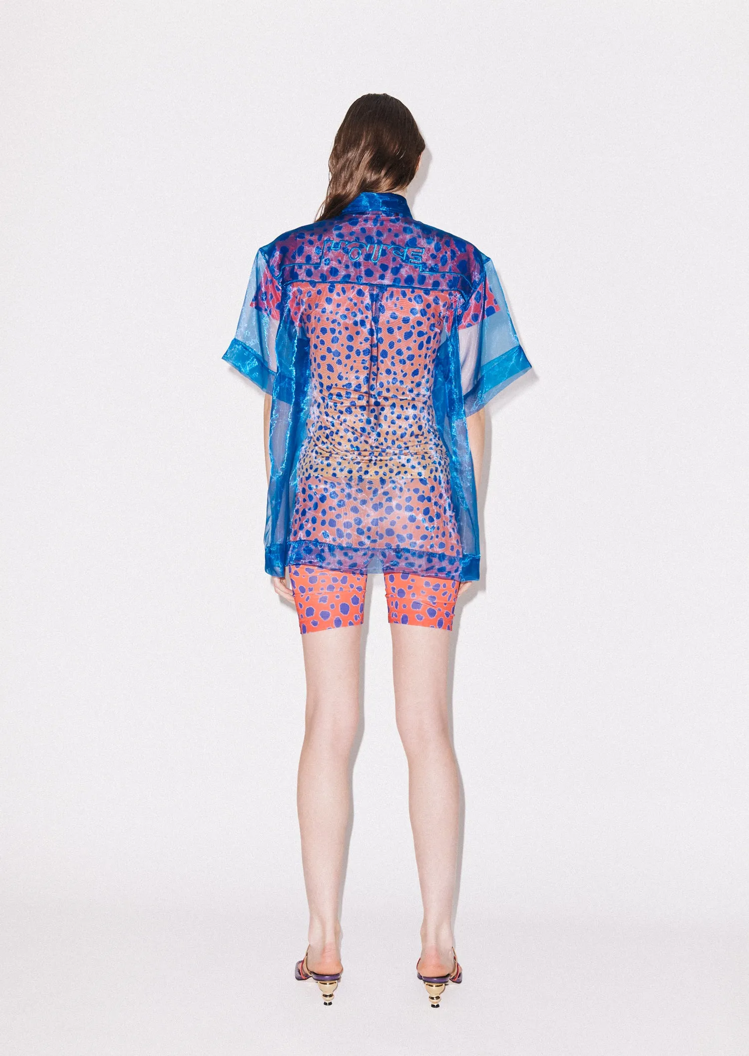 House of Holland Sheer Blue Boxy Shirt