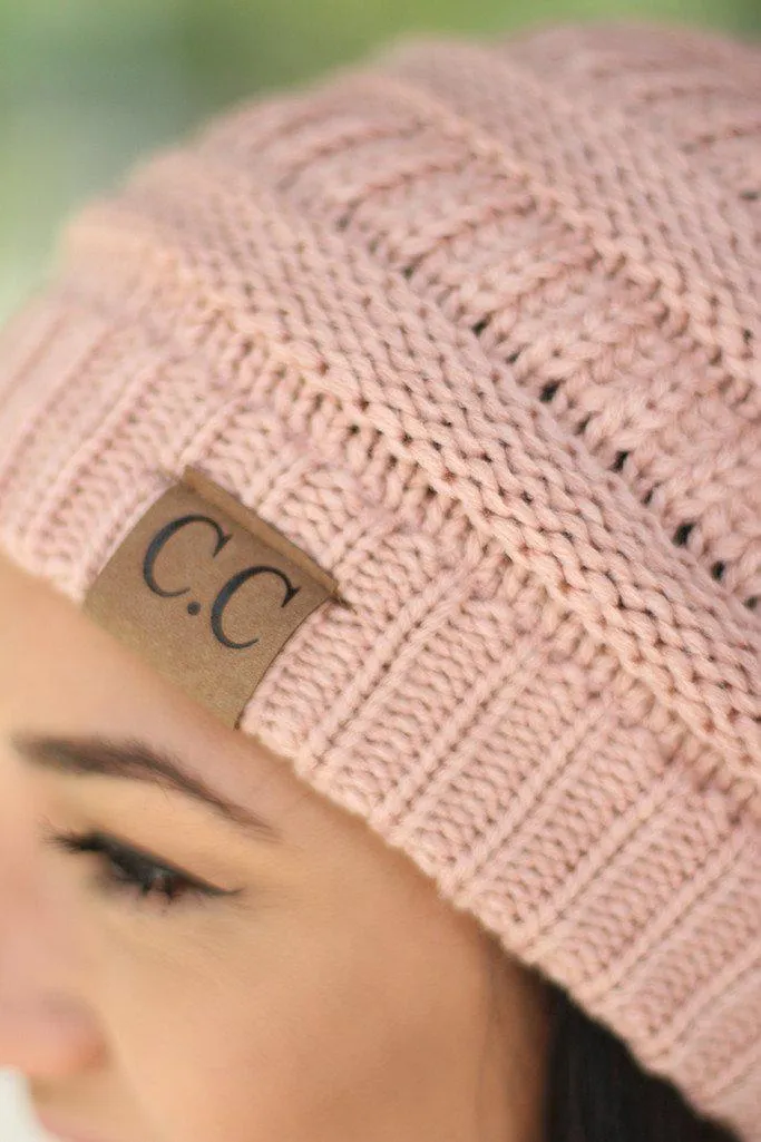 Knit Blush Beanie