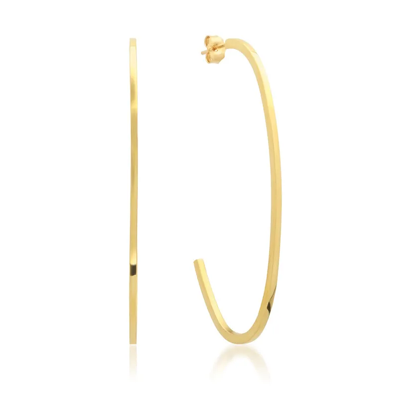 Large Elongated Edith Link Hoops