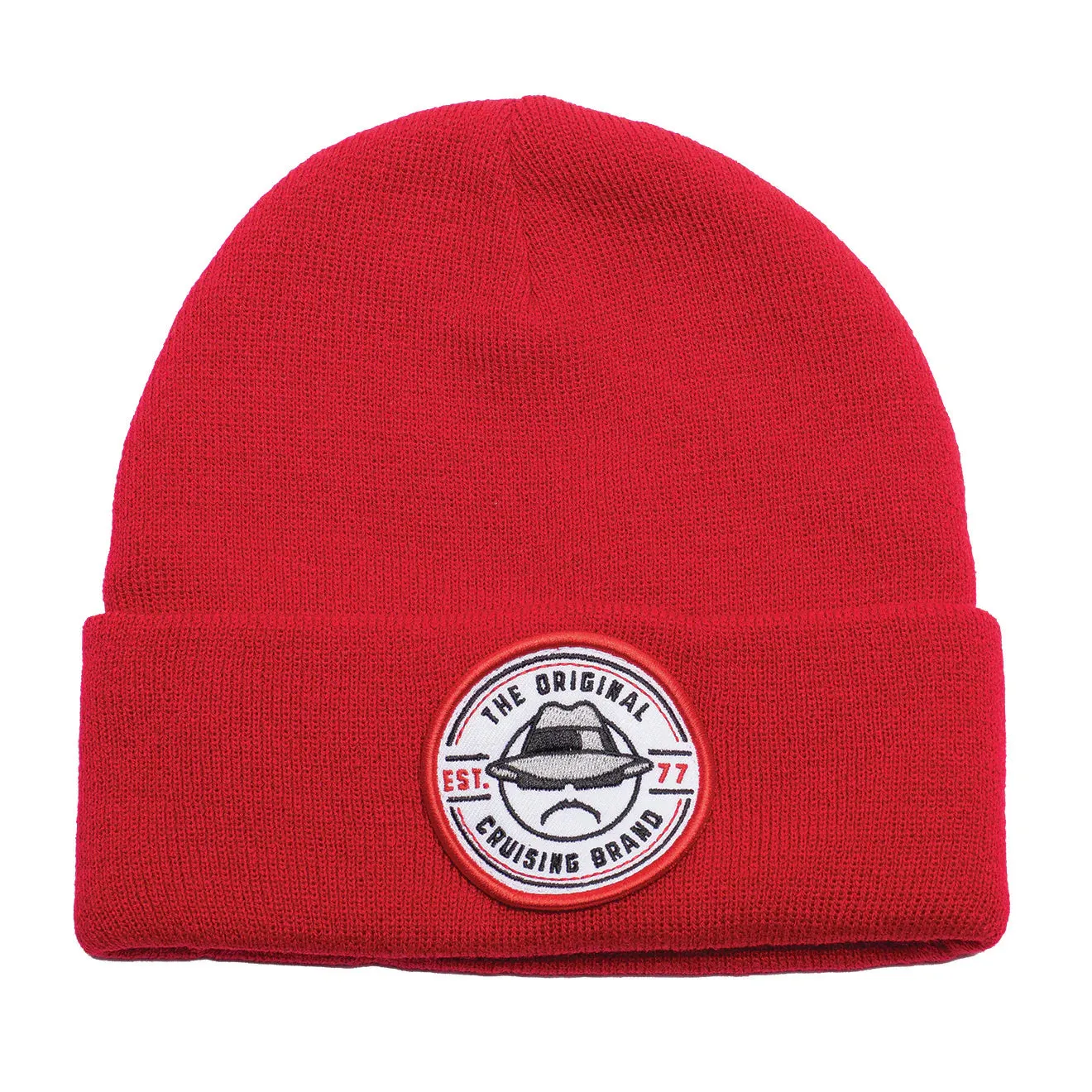 Lowrider Circle Beanie Red