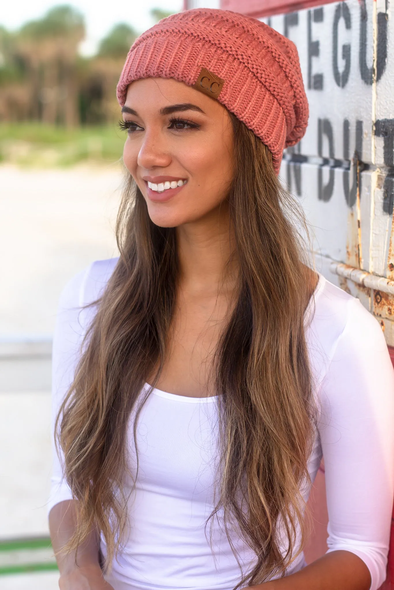 Mauve Knit Beanie