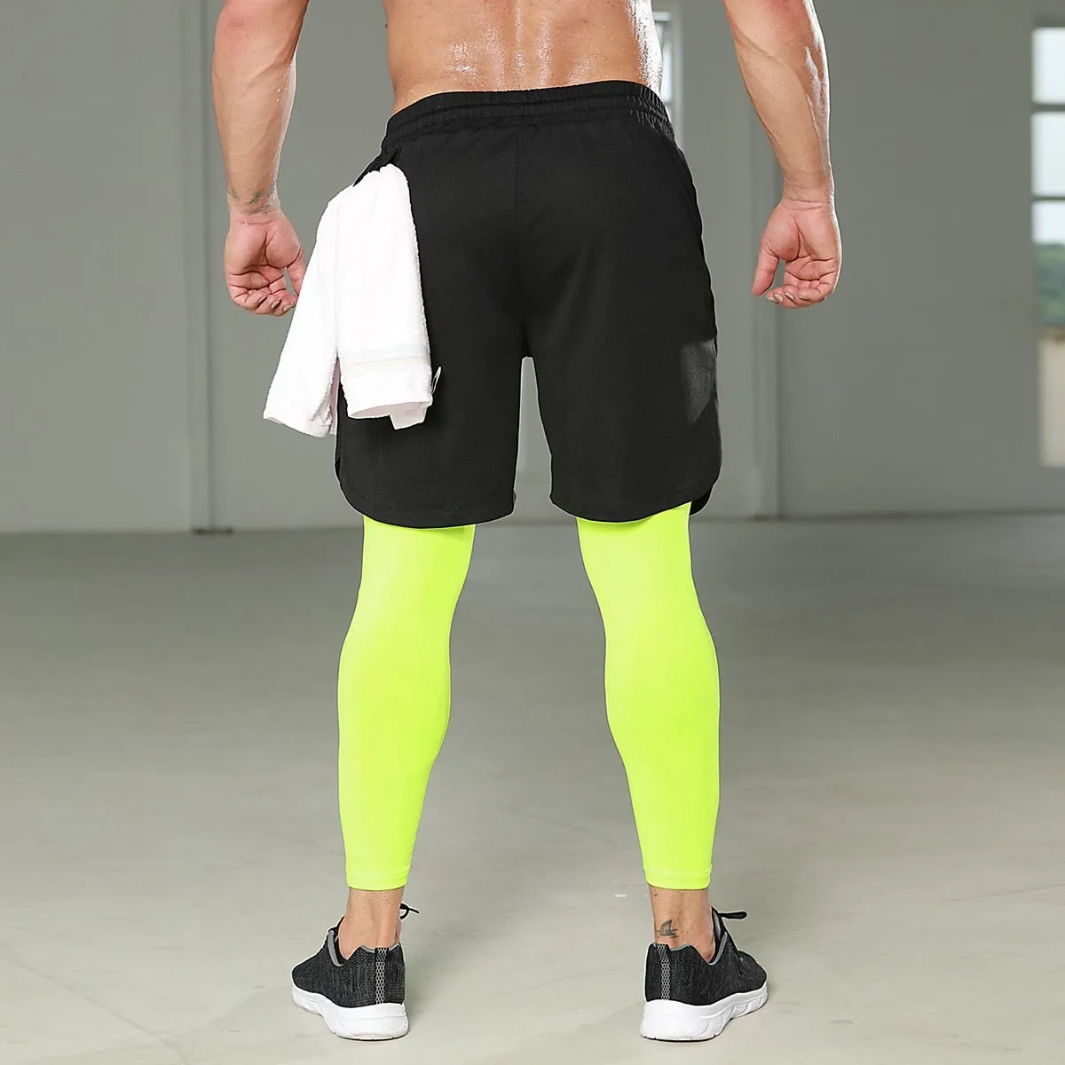 Men's Gym Pants Outdoor Tights Double-Layer Quick Drying Bodybuilding Casual Fitness Running Workout Basketball Sweatpants