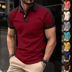 Men's Short Sleeve Business Shirt Casual Polo Shirts