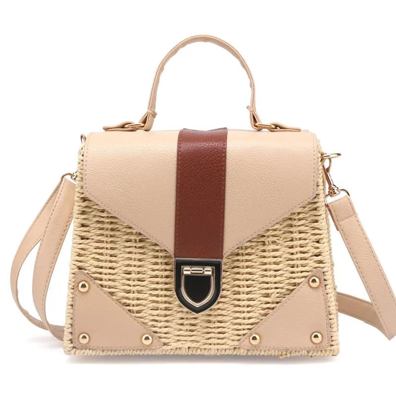 New 2018 Bohemian Straw Bags for Women Beach Handbags Summer Vintage Rattan Bag Handmade Kintted Crossbody Bag