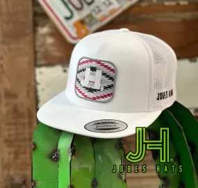 New 2023 Jobes Hats Trucker Cap -All White Zig Zag Patch