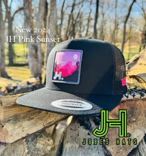 NEW 2024 JH Cap- All Black JH Pink Sunset cap