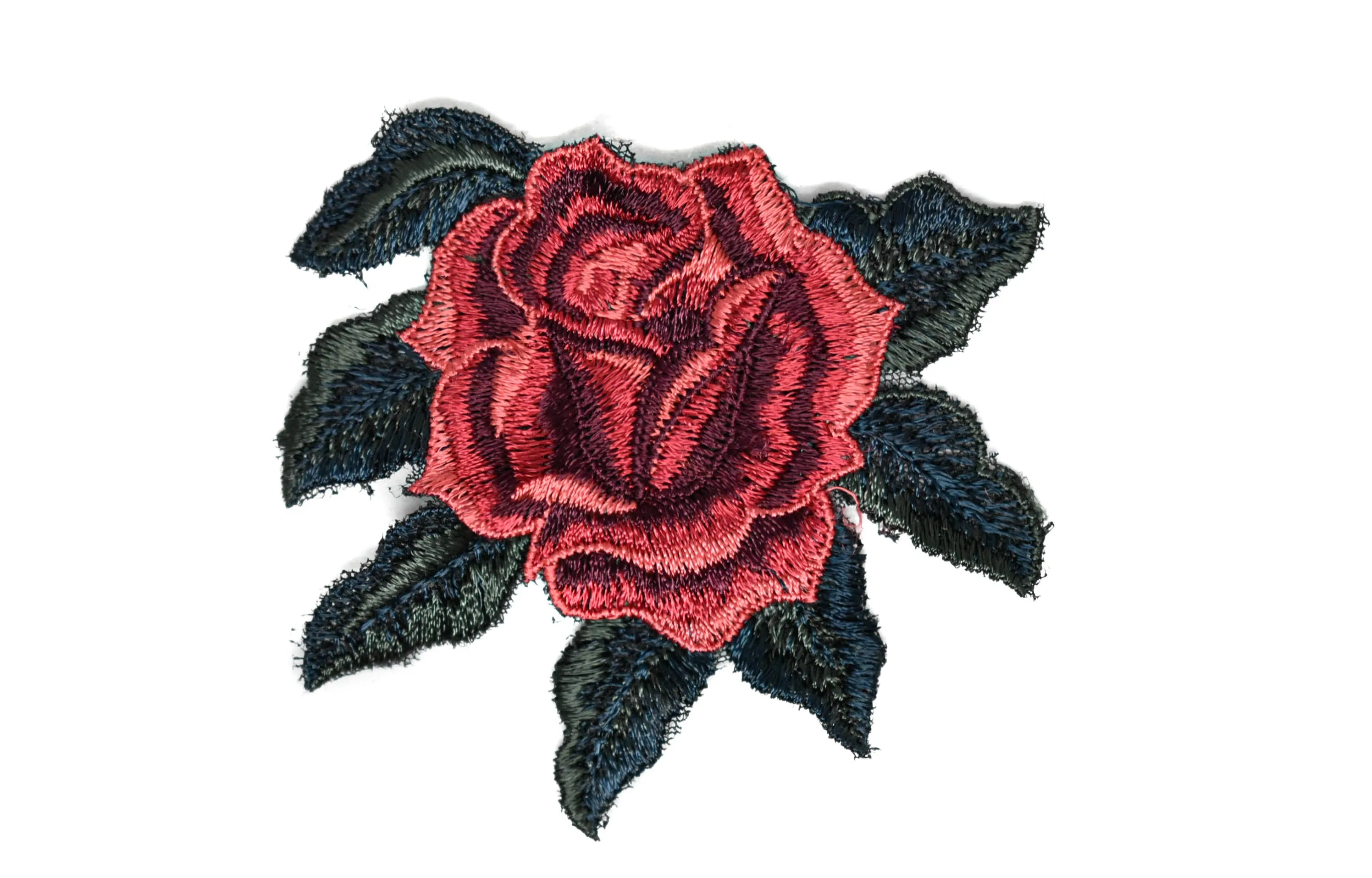 Rose Embroidered Applique 4" x 3.50" - 1 Piece