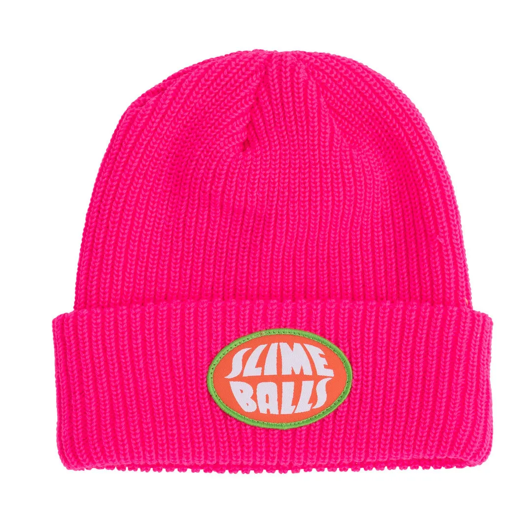 SB Oval Beanie Long Shoreman Hat Pink OS Unisex Slime Balls