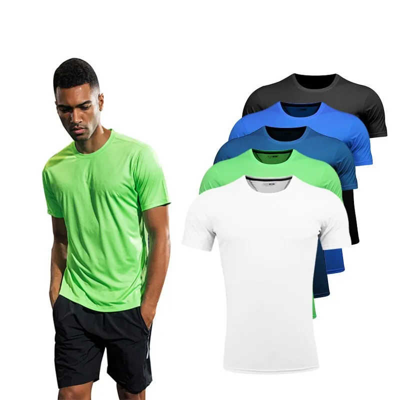 Shirt Homme Running Men Designer Quick Dry T-Shirts Running Slim Fit Tops Tees Sport Men's Fitness Gym T Shirts Muscle Tee