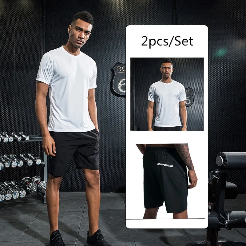 Shirt Homme Running Men Designer Quick Dry T-Shirts Running Slim Fit Tops Tees Sport Men's Fitness Gym T Shirts Muscle Tee