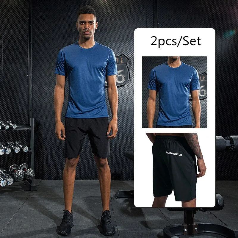 Shirt Homme Running Men Designer Quick Dry T-Shirts Running Slim Fit Tops Tees Sport Men's Fitness Gym T Shirts Muscle Tee