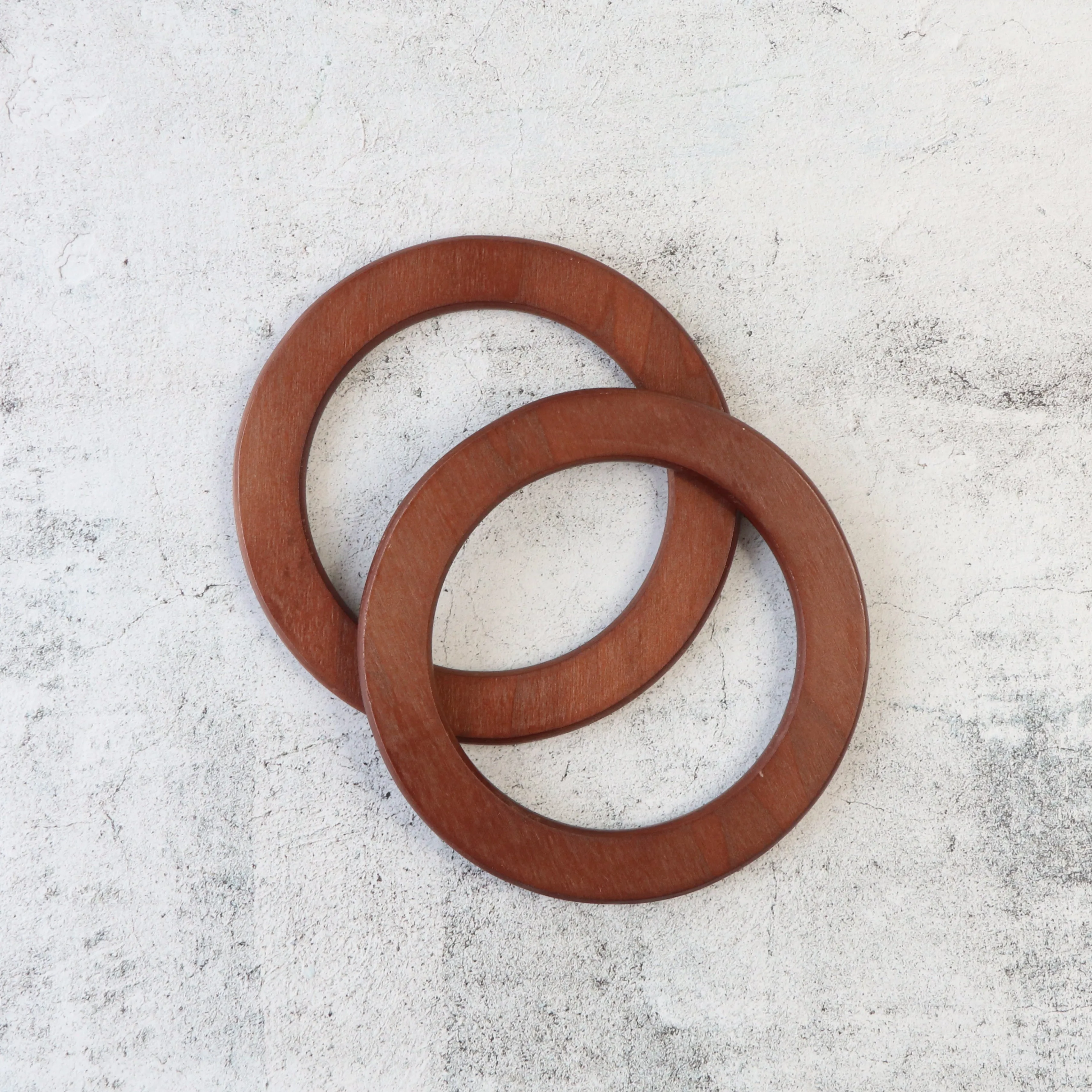 Two Wooden Circle Handles