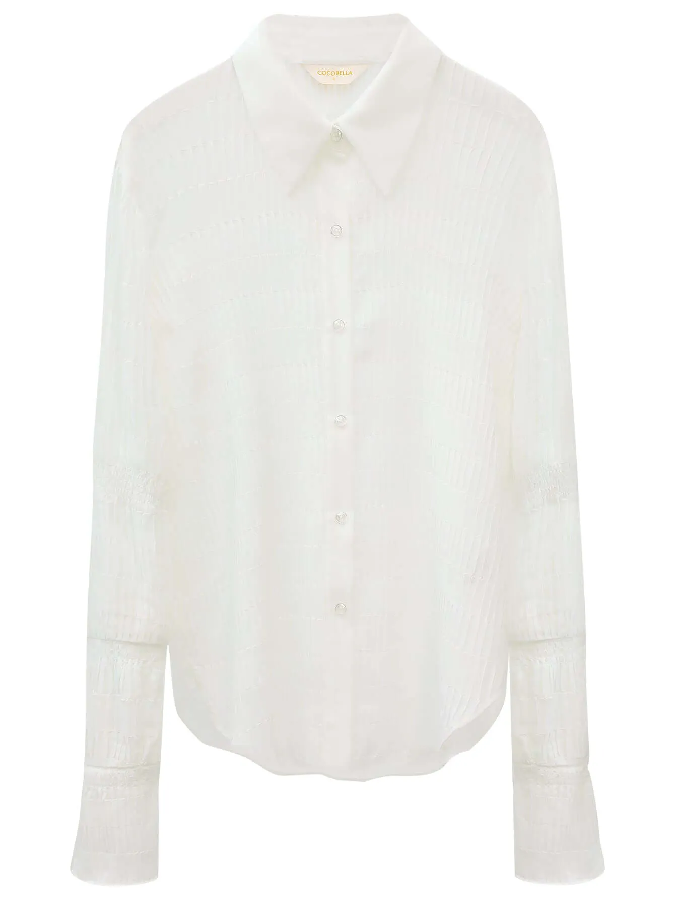 Vintage White Pleated Shirt