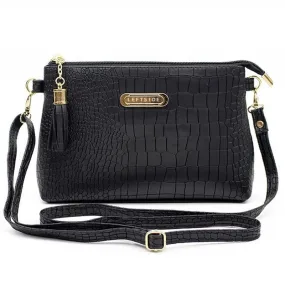 women famous brand fashion tassel Small Handbags Hot sale crocodile women leather messenger bags Shoulder mini bag Crossbody bag