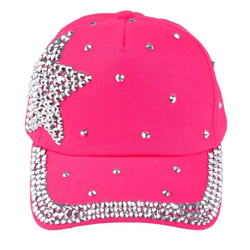 Women's New Fashion Rhinestone star Baseball Cap