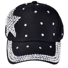 Women's New Fashion Rhinestone star Baseball Cap